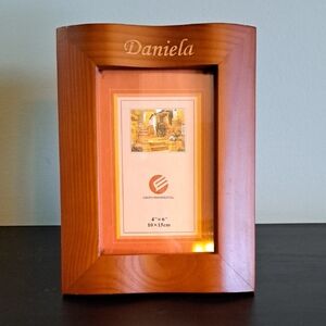DANIELA Wooden Photo Frame - Light Brown 4 by 6 inches